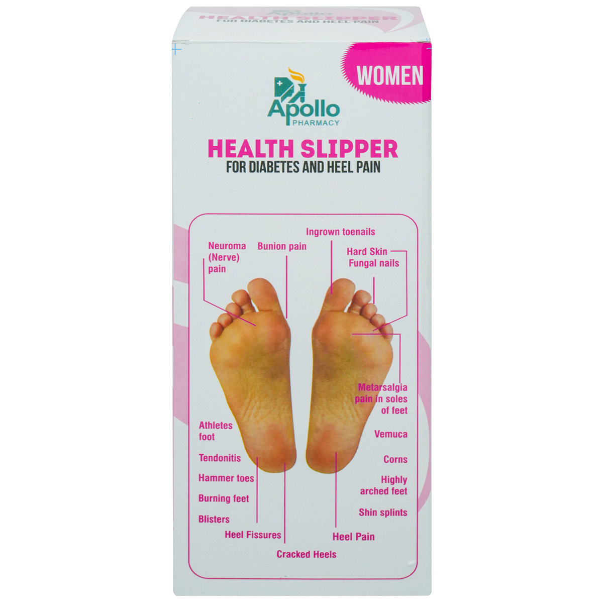 Apollo Pharmacy Diabetes & Heel Pain Health Slipper For Women, Size-6, 1 Pair, Pack of 1 Apollo Pharmacy Diabetes & Heel Pain Health Slipper For Women, Size-6, 1 Pair, Pack of 1