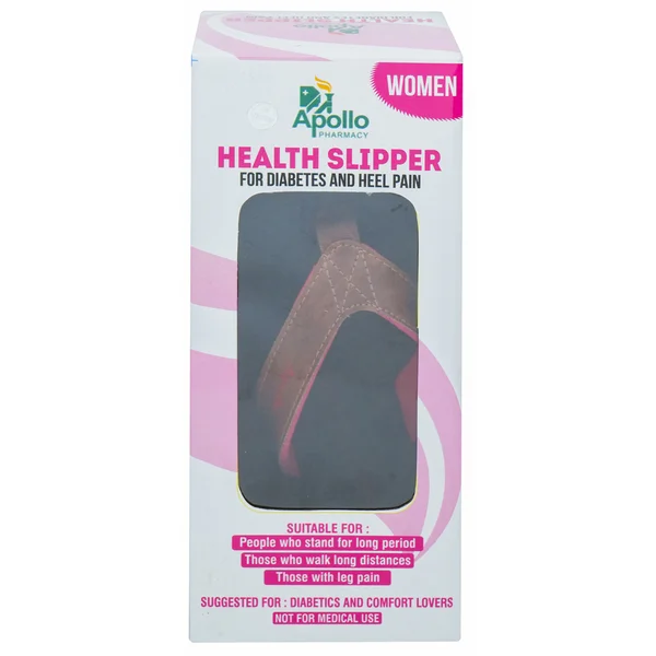 Apollo Pharmacy Diabetes &amp; Heel Pain Health Slipper For Women, Size-7, 1 Pair, Pack of 1