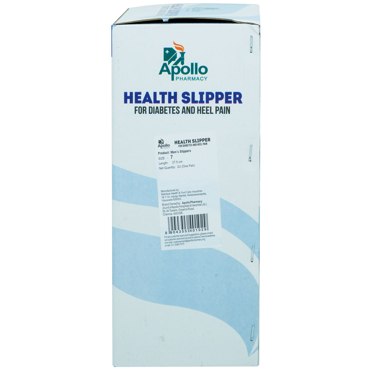Apollo Pharmacy Health Slipper for Diabetes & Heel Pain Men Size-7, 1 Pair, Pack of 1 Apollo Pharmacy Health Slipper for Diabetes & Heel Pain Men Size-7, 1 Pair, Pack of 1