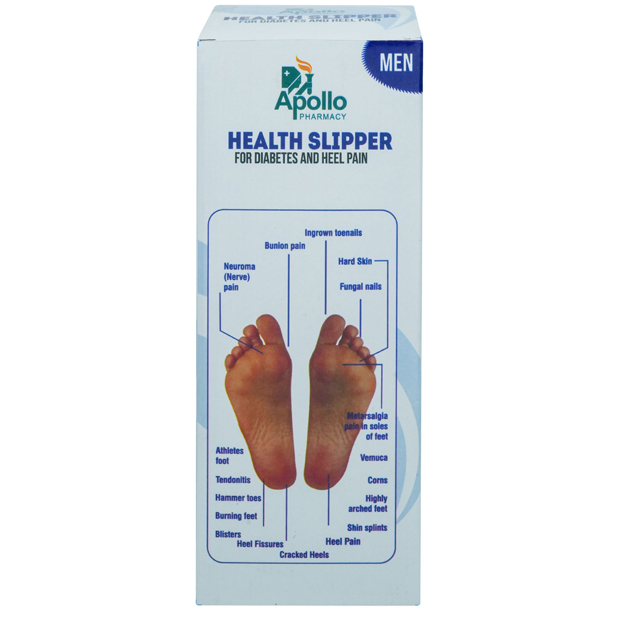 Apollo Pharmacy Diabetes & Heel Pain Health Slipper For Men, Size-11, 1 Pair, Pack of 1 Apollo Pharmacy Diabetes & Heel Pain Health Slipper For Men, Size-11, 1 Pair, Pack of 1
