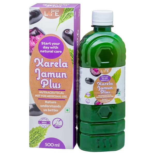 Apollo Life Karela Jamun Plus Juice, 500 ml, Pack of 1