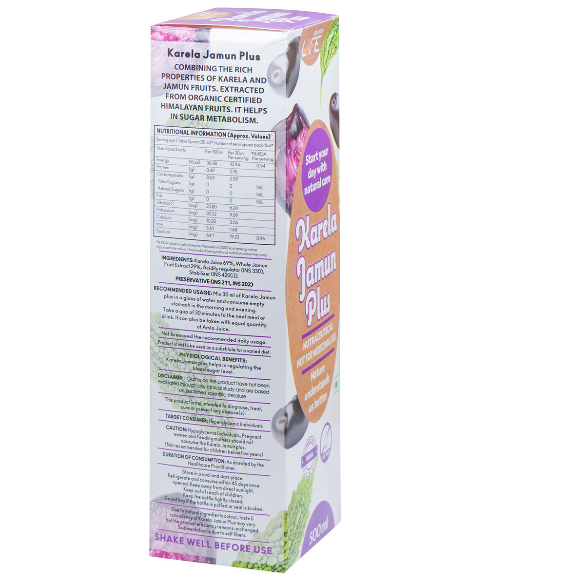Apollo Life Karela Jamun Plus Juice, 500 ml, Pack of 1 Apollo Life Karela Jamun Plus Juice, 500 ml, Pack of 1