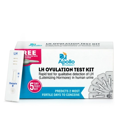 Apollo Pharmacy LH Ovulation 5 Day Test Kit, 1 Kit, Pack of 1