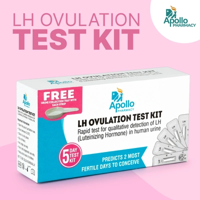 Apollo Pharmacy LH Ovulation 5 Day Test Kit, 1 Kit, Pack of 1