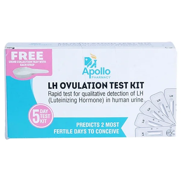 Apollo Pharmacy LH Ovulation 5 Day Test Kit, 1 Kit