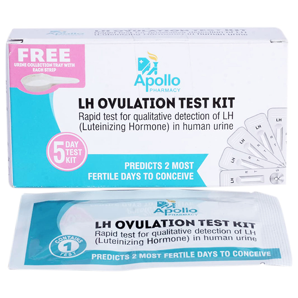 Apollo Pharmacy LH Ovulation 5 Day Test Kit, 1 Kit, Pack of 1 Apollo Pharmacy LH Ovulation 5 Day Test Kit, 1 Kit, Pack of 1