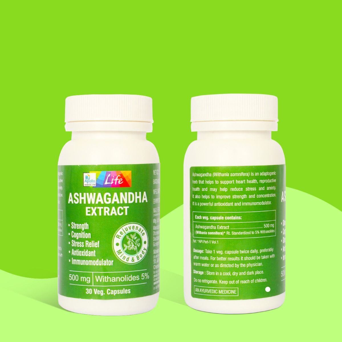 Apollo Life Ashwagandha Extract, 30 Capsules Price, Uses, Side Effects