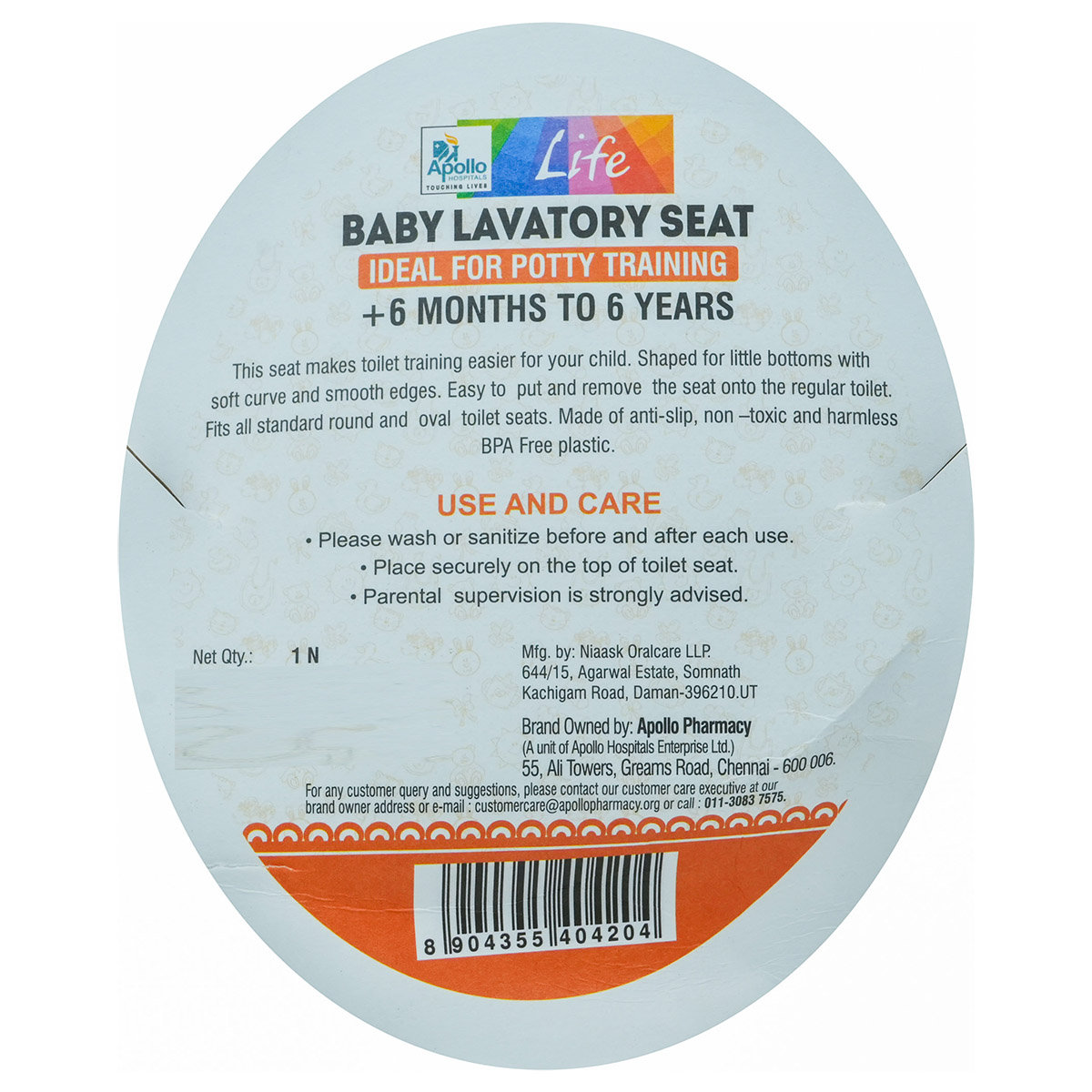 Apollo Life Baby Lavatory Potty Seat Cover, 1 Count, Pack of 1 Apollo Life Baby Lavatory Potty Seat Cover, 1 Count, Pack of 1