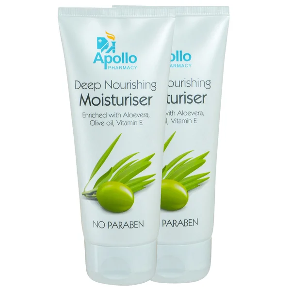 Apollo Pharmacy Deep Nourishing Moisturiser, 200 ml (2x100 ml), Pack of 2