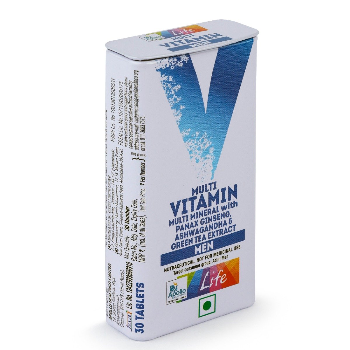 Apollo Life Multi Vitamin for Men, 30 Tablets, Pack of 1 Apollo Life Multi Vitamin for Men, 30 Tablets, Pack of 1