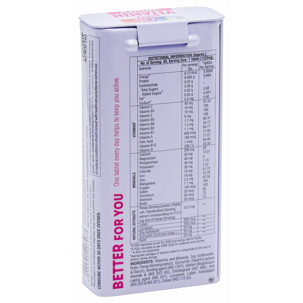 Apollo Life Multivitamin for Women 50+, 30 Tablets, Pack of 1 Apollo Life Multivitamin for Women 50+, 30 Tablets, Pack of 1