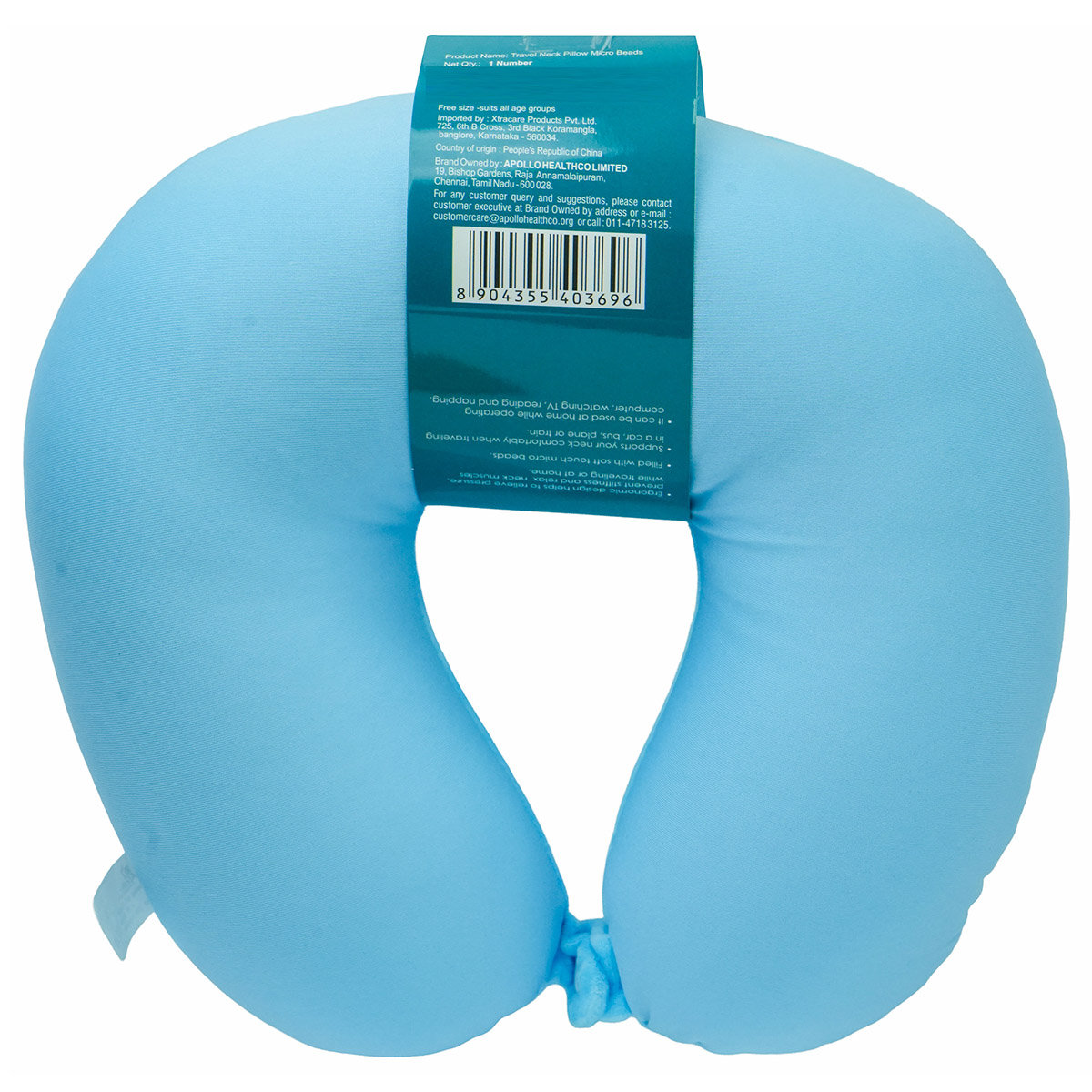 Apollo Pharmacy Travel Neck Pillow Universal, 1 Count, Pack of 1 Apollo Pharmacy Travel Neck Pillow Universal, 1 Count, Pack of 1