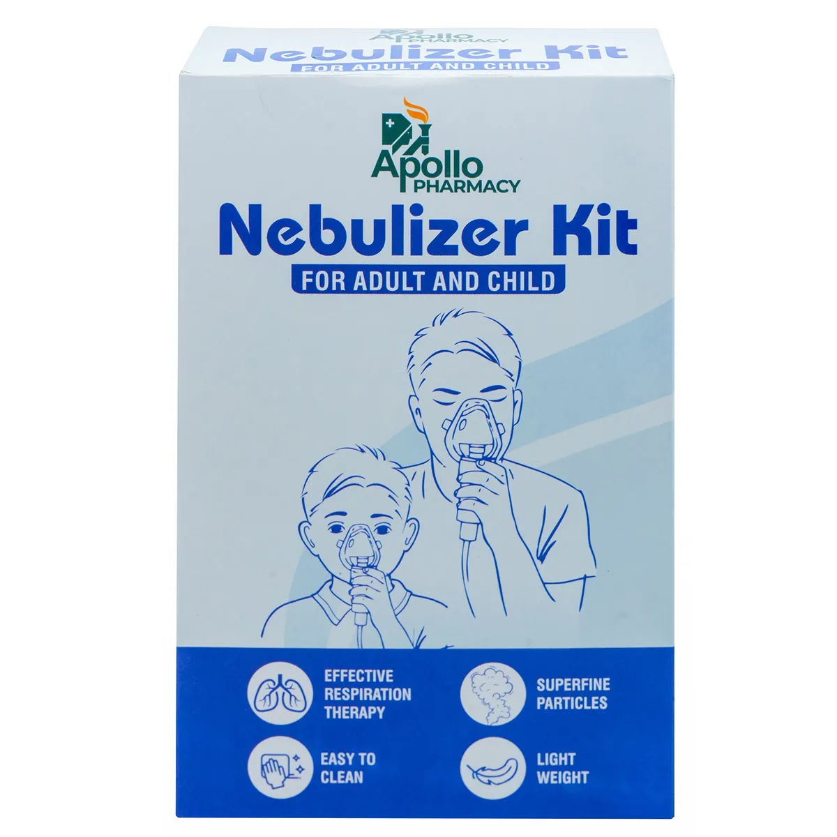 Buy Apollo Pharmacy Nebulizer Kit for Adult Child, Count 19