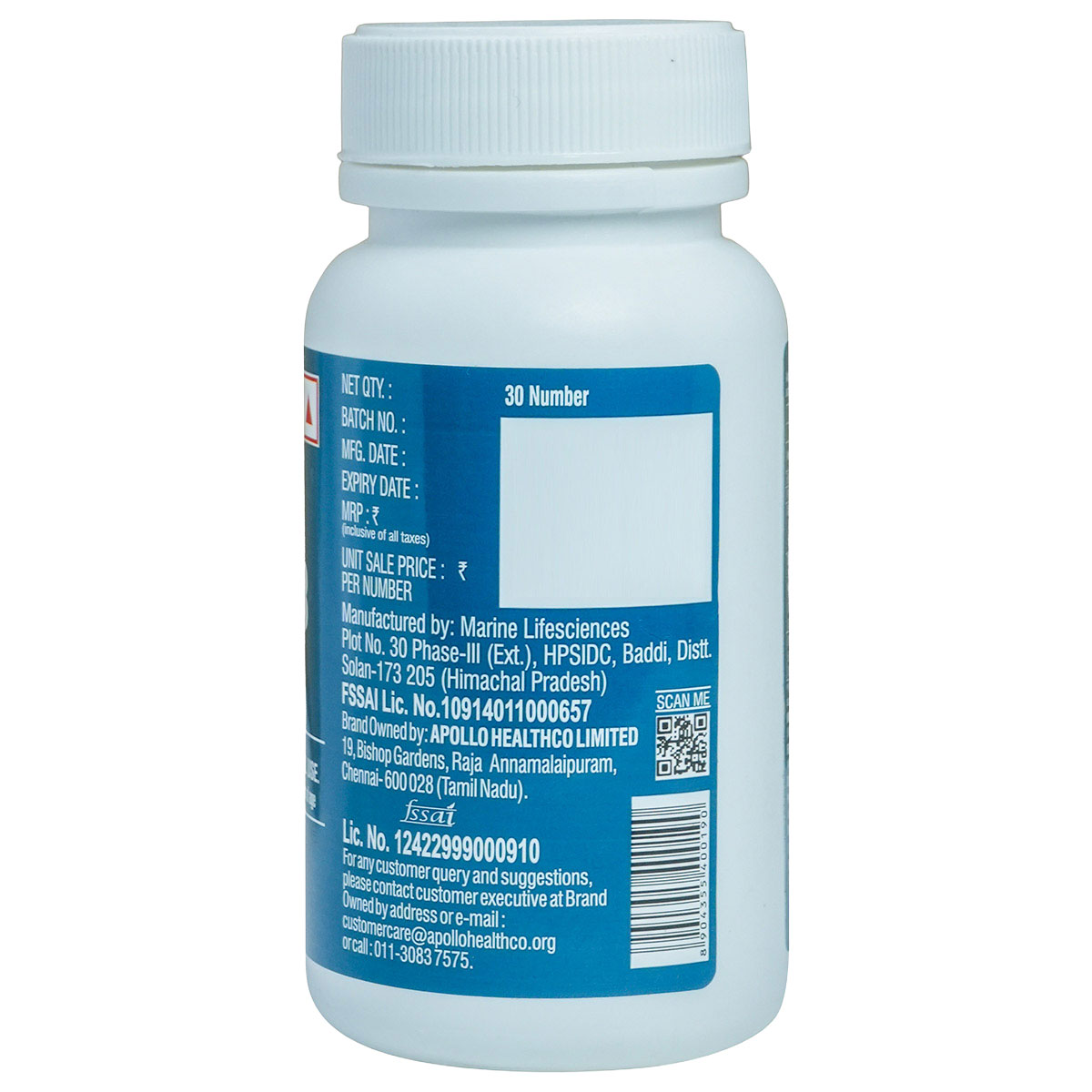 Apollo Life Omega-3 Fish Oil 1000mg, 30 Capsules, Pack of 1 Apollo Life Omega-3 Fish Oil 1000mg, 30 Capsules, Pack of 1