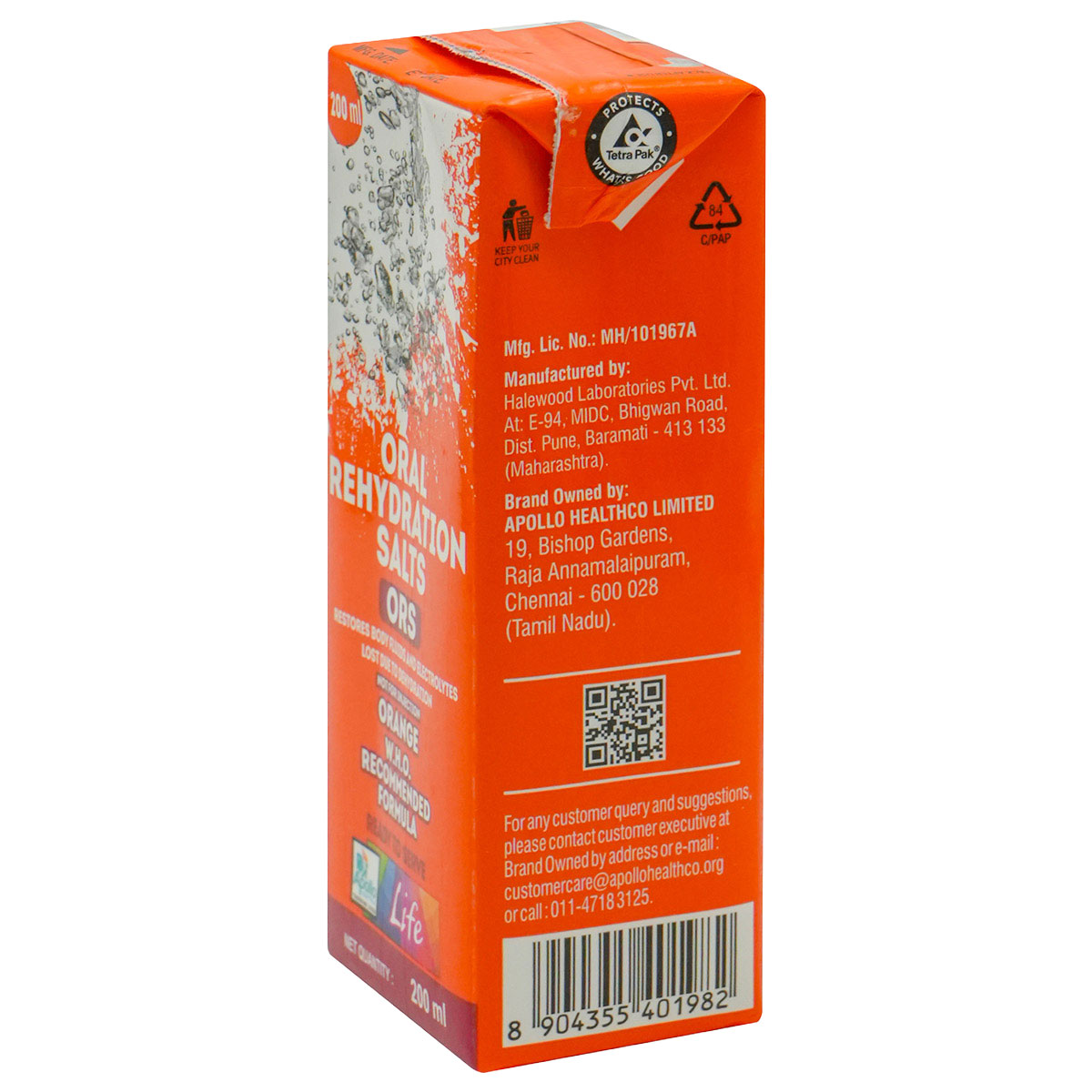 Apollo Pharmacy ORS Orange Flavour Drink, 4x200 ml, Pack of 4 Apollo Pharmacy ORS Orange Flavour Drink, 4x200 ml, Pack of 4