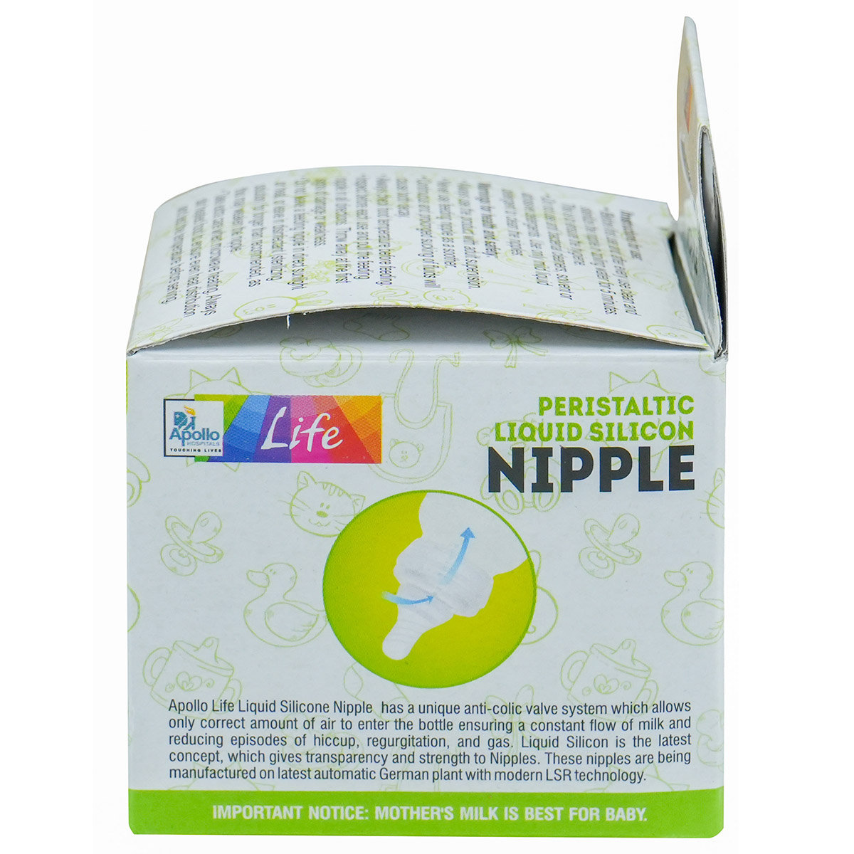 Apollo Life Peristaltic Liquid Silicon Nipple Twin Pack, 2 Count, Pack of 1 Apollo Life Peristaltic Liquid Silicon Nipple Twin Pack, 2 Count, Pack of 1