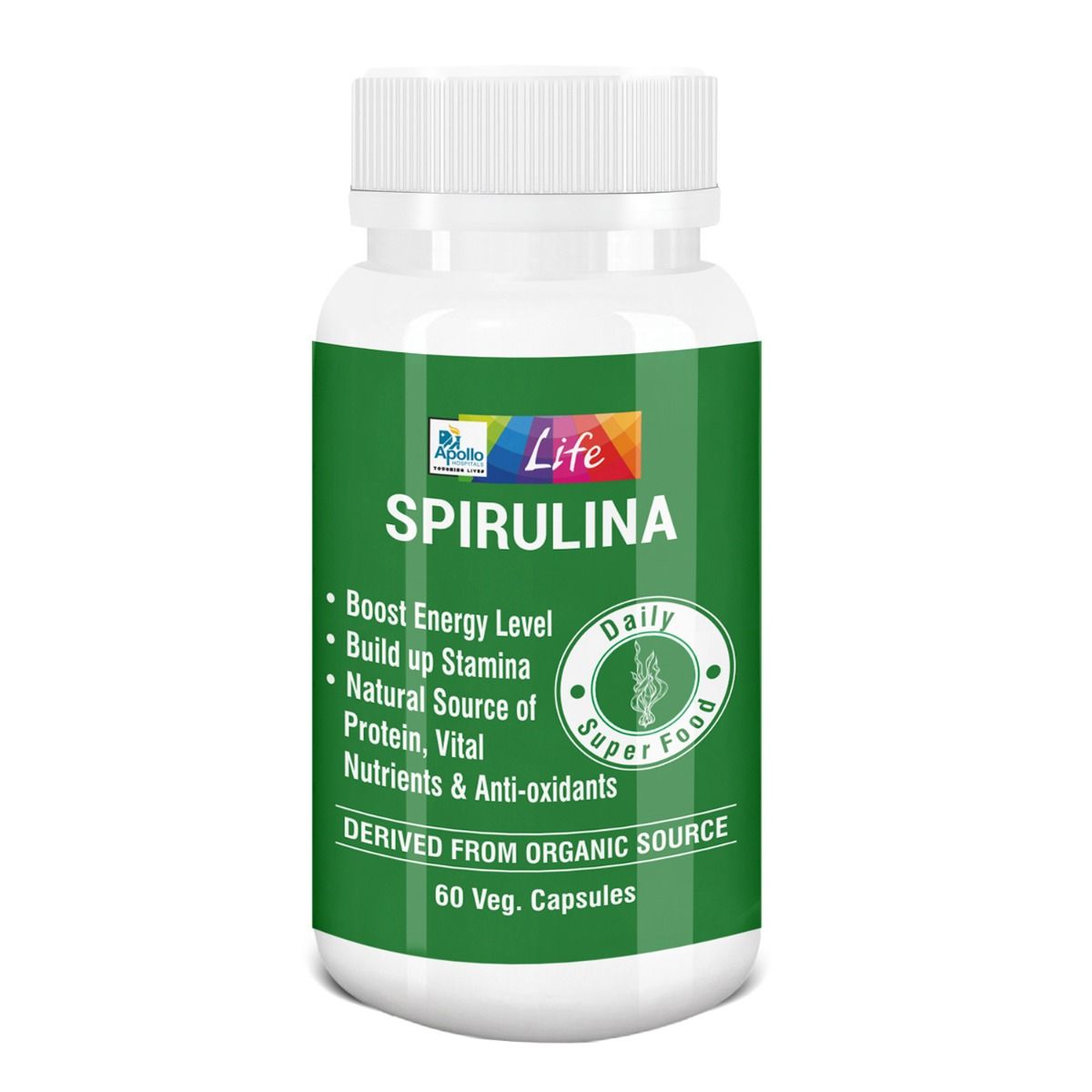 Apollo Life Organic Spirulina, 60 Capsules Price, Uses, Side Effects