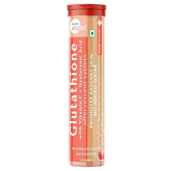 Apollo Expert Glutathione Sugar Free, 20 Effervescent Tablets