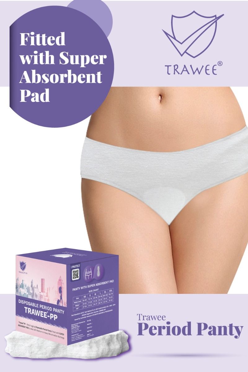 Trawee-PP Disposable Period Panty Large, 5 Count, Pack of 1 