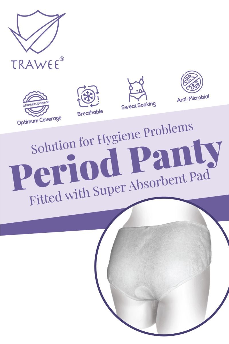 Trawee-PP Disposable Period Panty Large, 5 Count, Pack of 1 