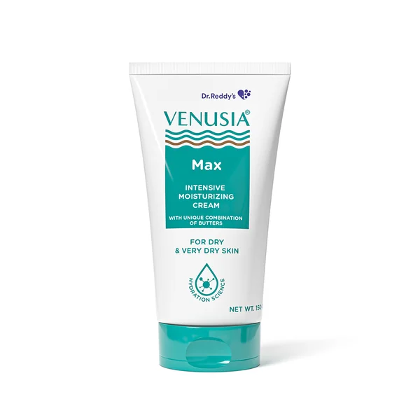 Venusia Max Intensive Moisturizing Cream 150 gm | With Unique Combination Of Butters | Long Lasting Moisturization | Non Greasy | For Dry To Very Dry Skin, Pack of 1