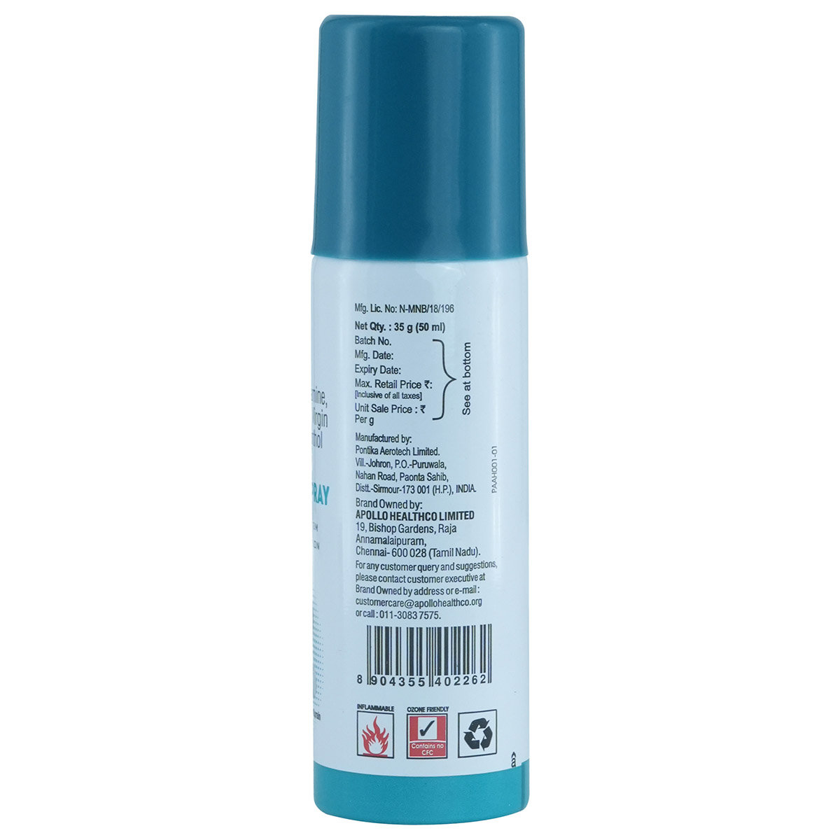 Apollo Pharmacy Pain Relief Spray, 50 ml, Pack of 1 Apollo Pharmacy Pain Relief Spray, 50 ml, Pack of 1