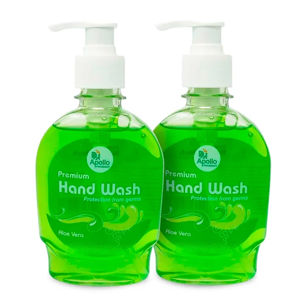 Apollo Pharmacy Premium Aloe Vera Handwash, 500 ml (2x250 ml), Pack of 2