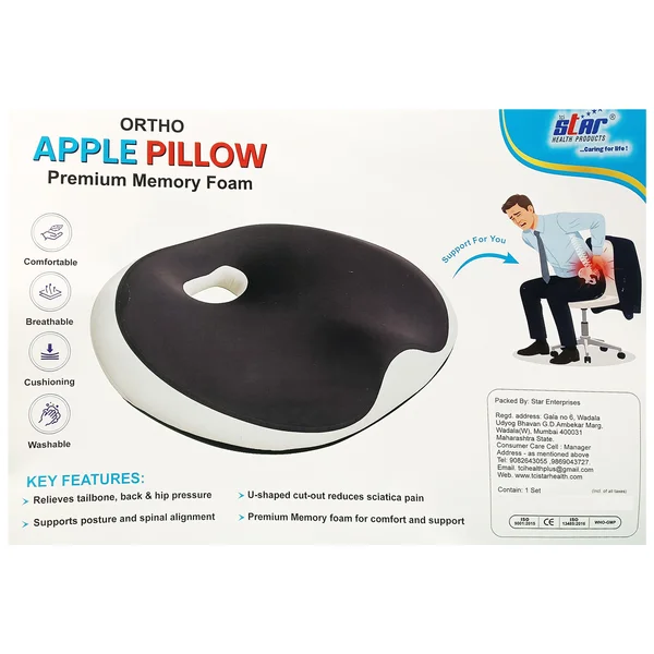 Star Apple Memory Foam Ortho Pillow, 1 Count, Pack of 1