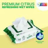 Apollo Life Premium Citrus Refreshing Wet Wipes, 30 Count, Pack of 1