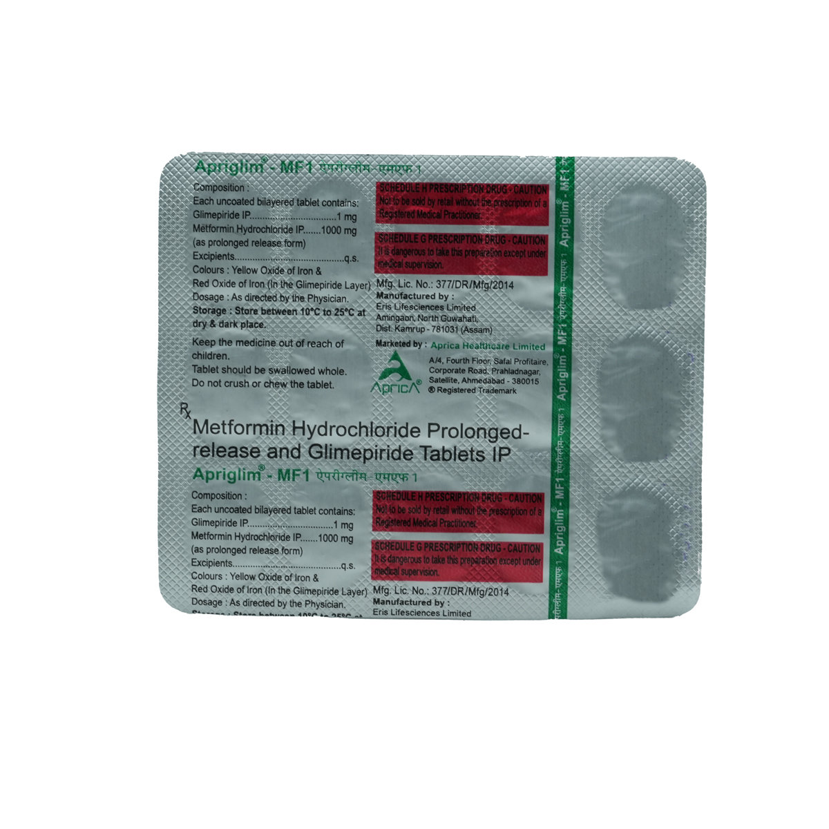 Buy Apriglim-MF1 Tablet 15's Online