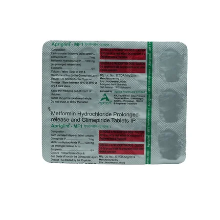 Apriglim-MF1 Tablet 15's