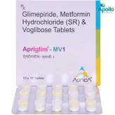 Apriglim-M 1 Tablet 15's, Pack of 15 TabletS
