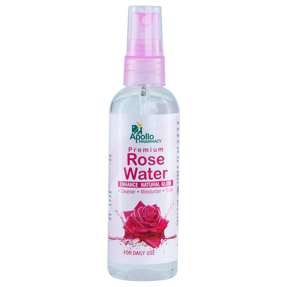 Apollo Pharmacy Rose Water, 100 ml, Pack of 1 Apollo Pharmacy Rose Water, 100 ml, Pack of 1