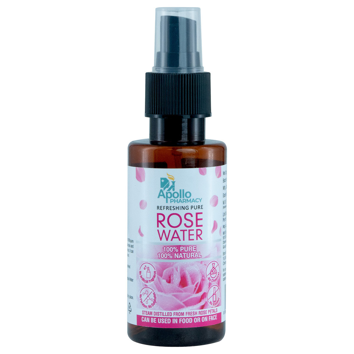 Apollo Pharmacy Premium Rose Water, 80 ml, Pack of 1 Apollo Pharmacy Premium Rose Water, 80 ml, Pack of 1