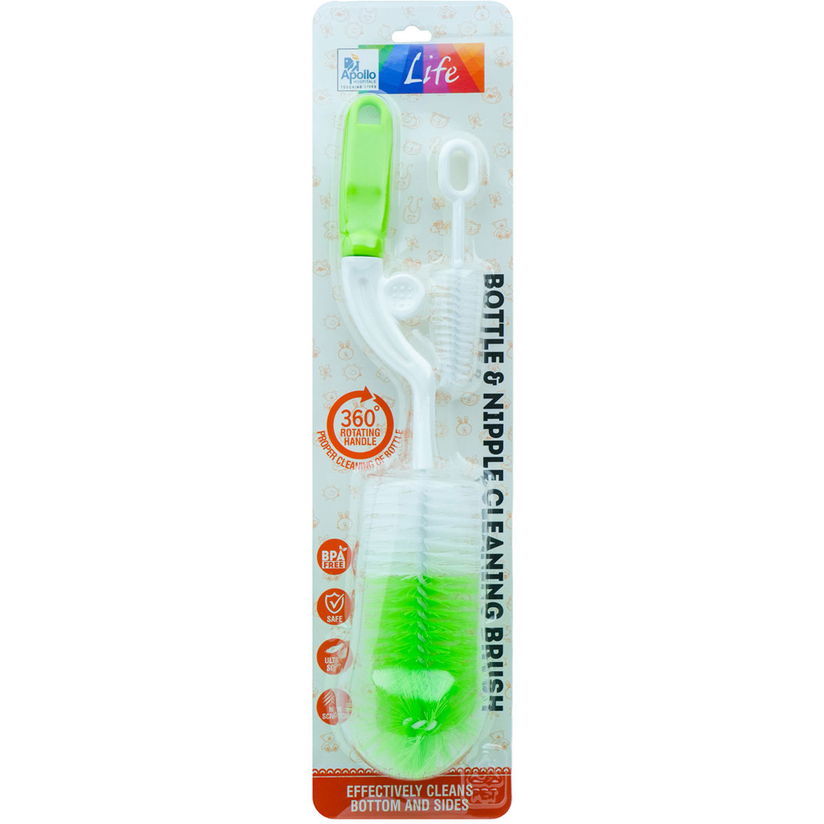 Buy Apollo Pharmacy Bottle Nipple Cleaning Brush Set, Count