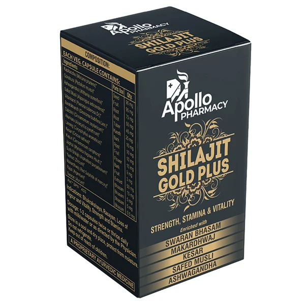 Apollo Pharmacy Shilajit Gold Plus, 20 Capsules