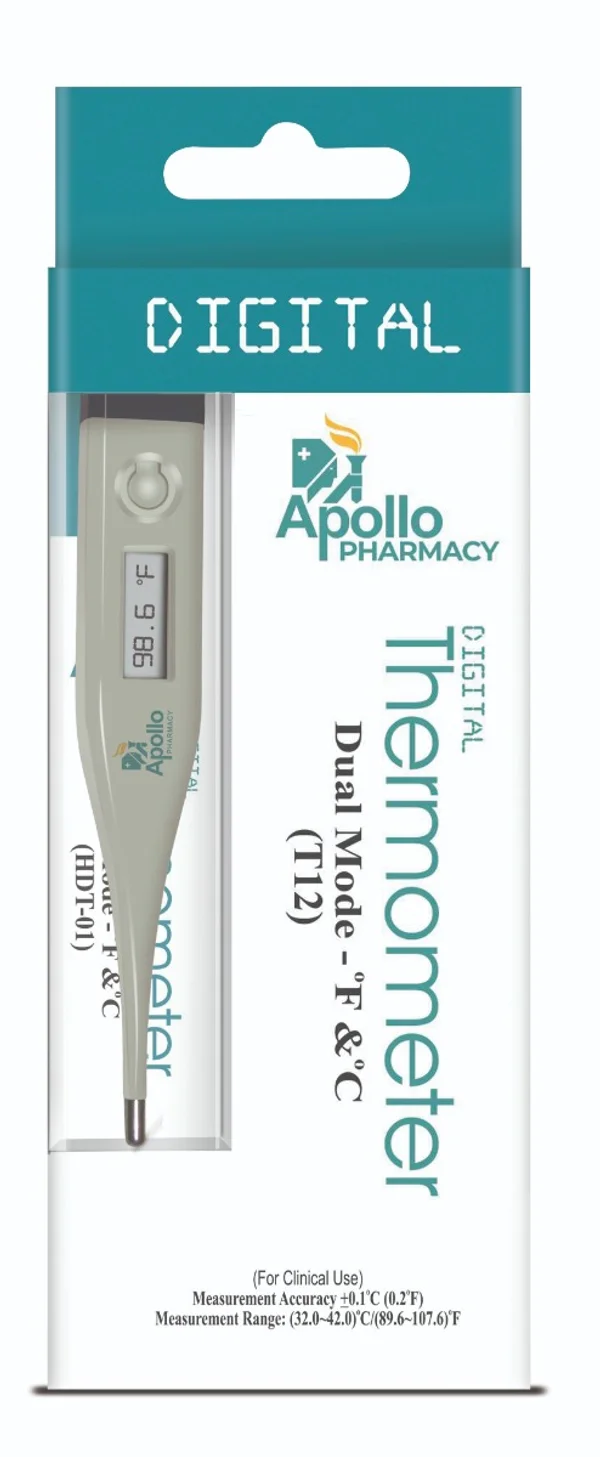 Apollo Pharmacy Digital Thermometer, 1 Count, Pack of 1