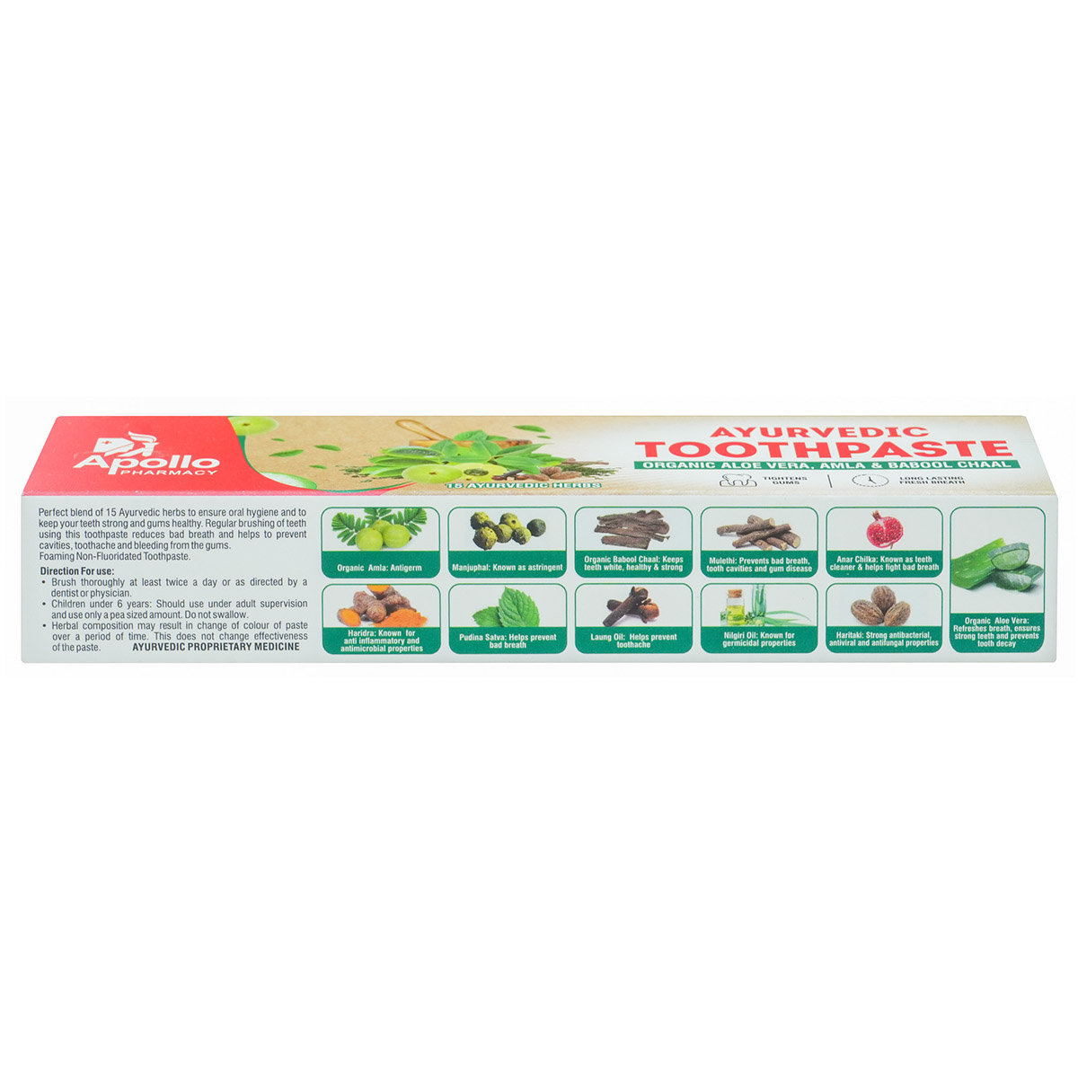 Apollo Pharmacy Ayurvedic Toothpaste, 100 gm, Pack of 1 Apollo Pharmacy Ayurvedic Toothpaste, 100 gm, Pack of 1