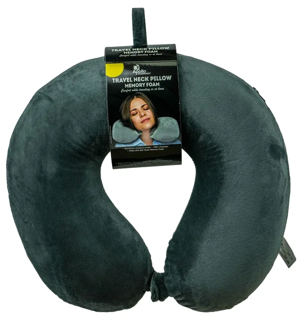 Apollo Pharmacy Memory Foam Travel Neck Pillow Universal, 1 Count, Pack of 1