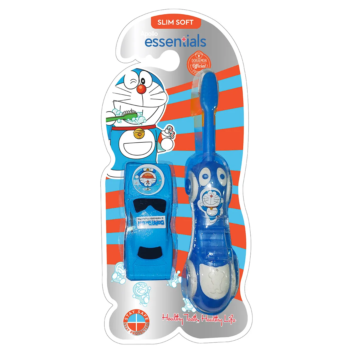 Buy Apollo Pharmacy Doraemon Slim Soft Kids Toothbrush, Count