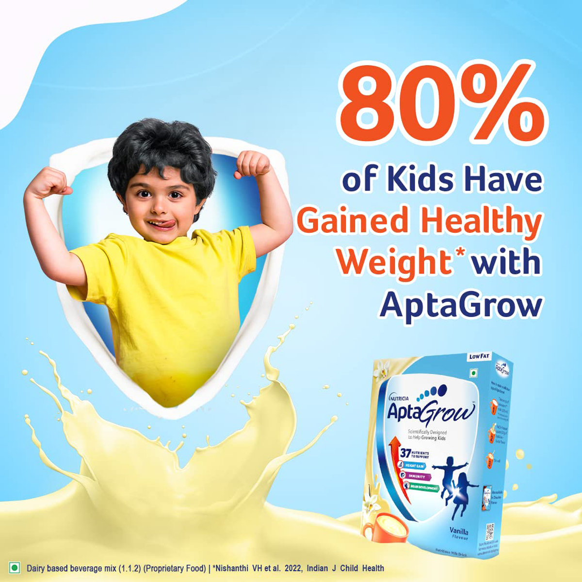 AptaGrow Vanilla Flavour Nutrition Powder, 400 gm, Pack of 1 AptaGrow Vanilla Flavour Nutrition Powder, 400 gm, Pack of 1