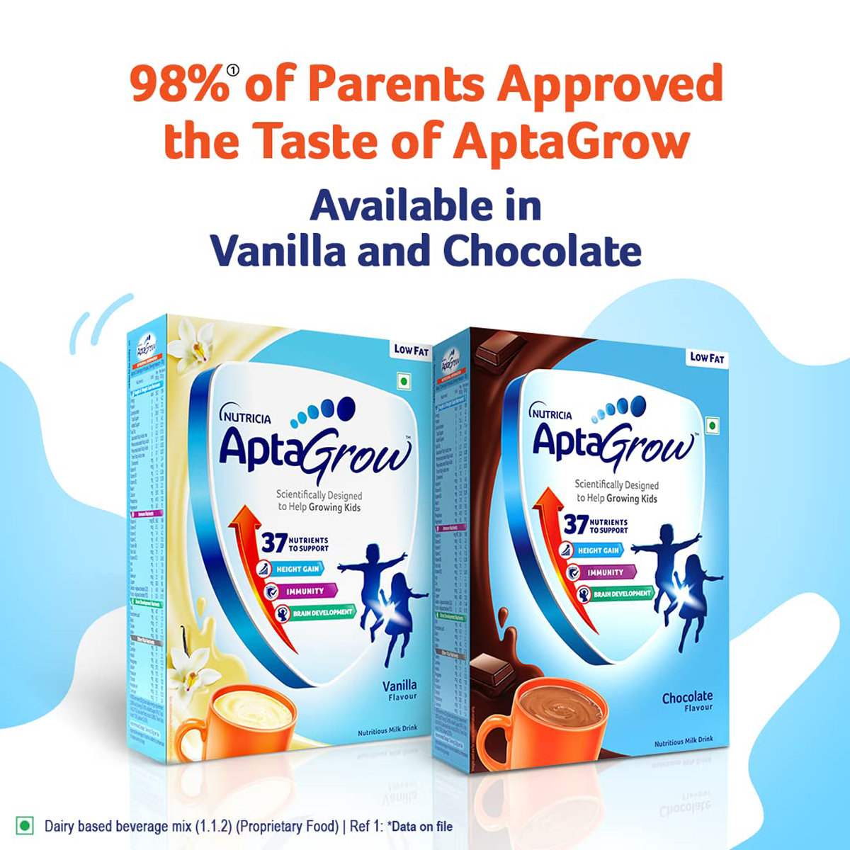 AptaGrow Vanilla Flavour Nutrition Powder, 400 gm, Pack of 1 AptaGrow Vanilla Flavour Nutrition Powder, 400 gm, Pack of 1