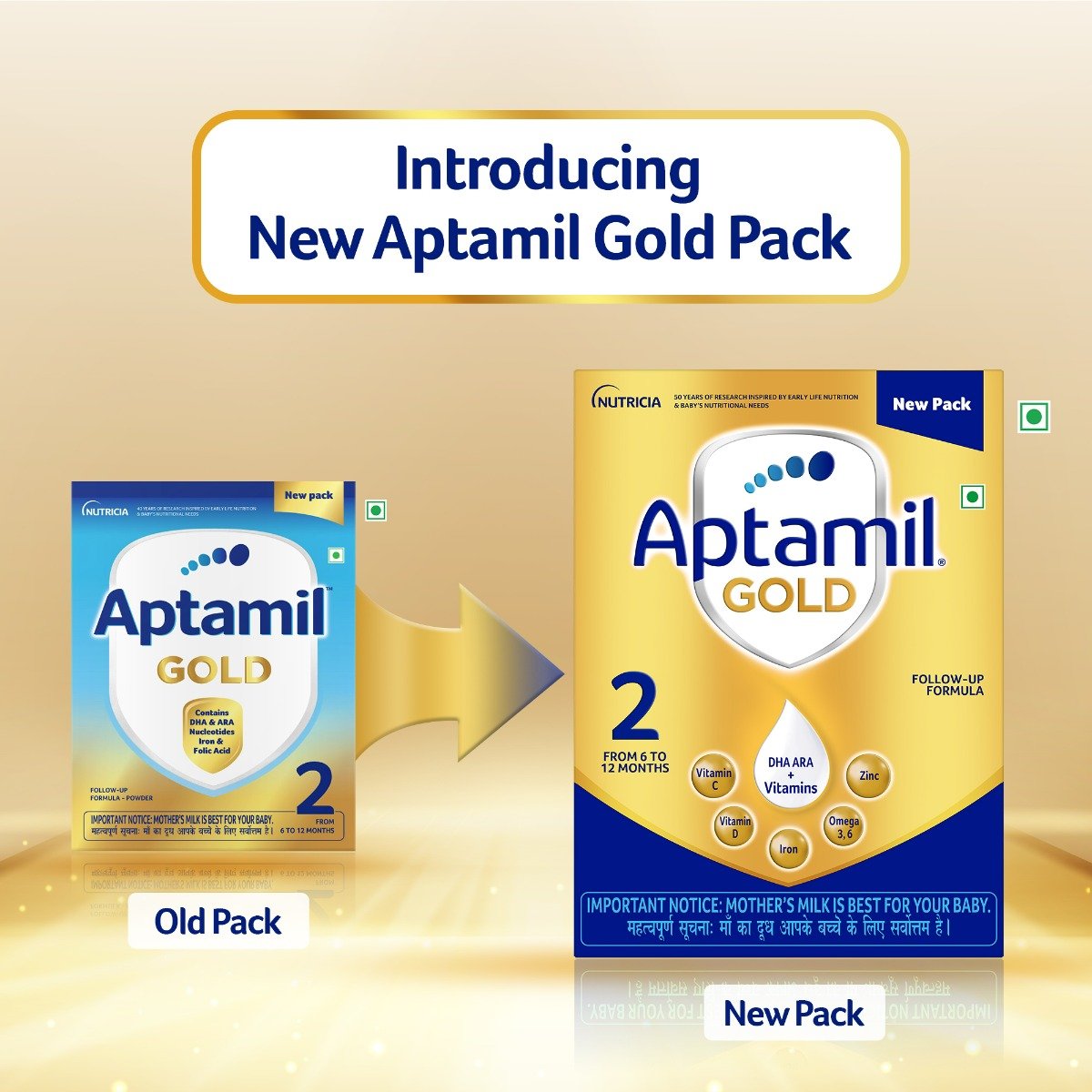 Aptamil Gold Follow-Up Formula Stage 2 Powder, 400 gm, Pack of 1 Aptamil Gold Follow-Up Formula Stage 2 Powder, 400 gm, Pack of 1