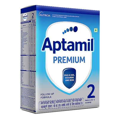 Aptamil Premium Follow-Up Formula Stage 2 Powder, 400 gm Refill Pack, Pack of 1