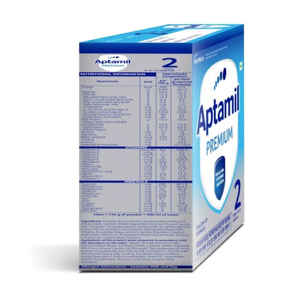 Aptamil Premium Follow-Up Formula Stage 2 Powder, 400 gm Refill Pack, Pack of 1 Aptamil Premium Follow-Up Formula Stage 2 Powder, 400 gm Refill Pack, Pack of 1