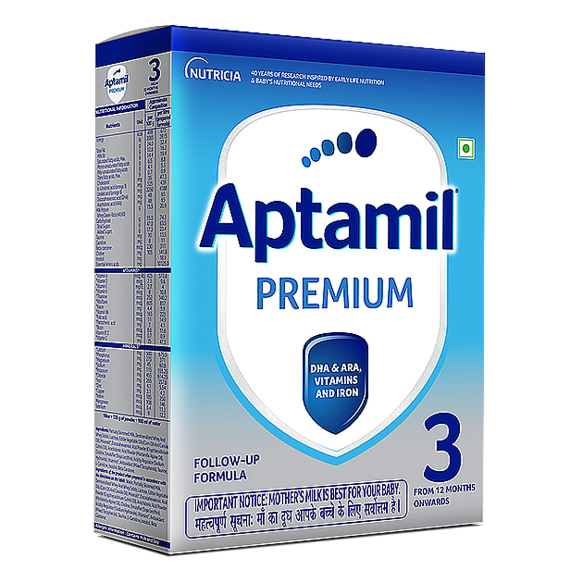 Aptamil Premium Follow-Up Formula Stage 3 Powder, 400 gm Refill Pack Price,  Uses, Side Effects, Composition - Apollo Pharmacy
