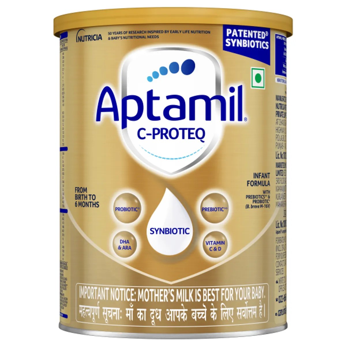 Aptamil C-Proteq Infant Formula Powder (0-6 Months), 400 gm Tin