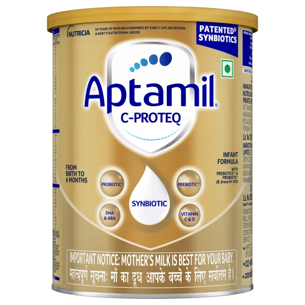 Aptamil C-Proteq Infant Formula Powder (0-6 Months), 400 gm Tin, Pack of 1