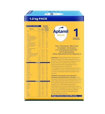 Aptamil Gold Infant Formula Stage 1 Powder, 1.2 kg, Pack of 1