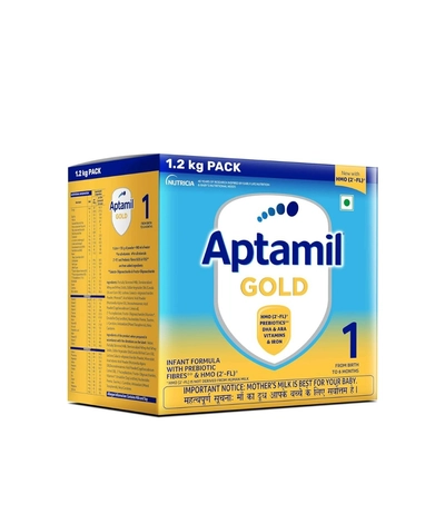 Aptamil Gold Infant Formula Stage 1 Powder, 1.2 kg, Pack of 1